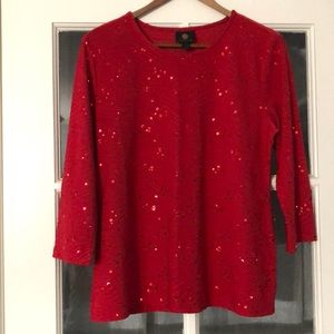 Red Sequins Top